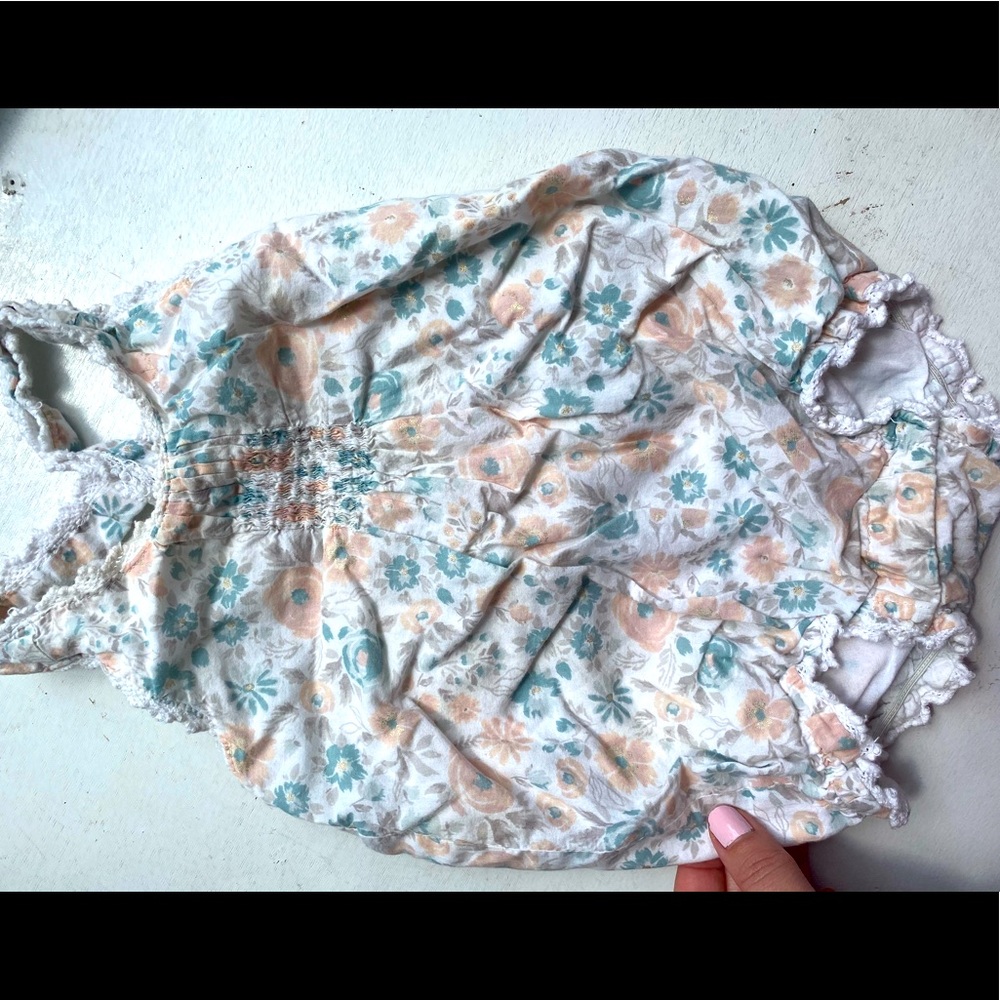 Dylan and Abby romper 3-6m
